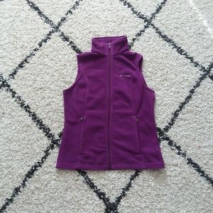 Columbia purple fleece vest